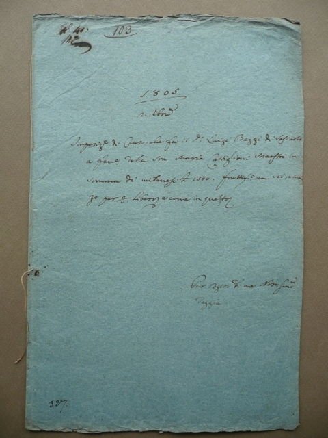 Rogito Censo Luigi Baggi Sassuolo Possessione Poggioli Dinazzano 1805 Diritto