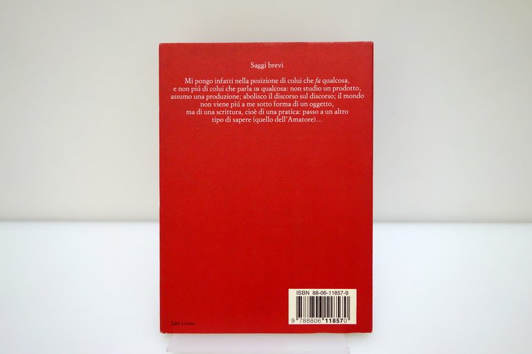 Roland Barthes Incidenti Einaudi Saggi Brevi Torino 1990 Raro