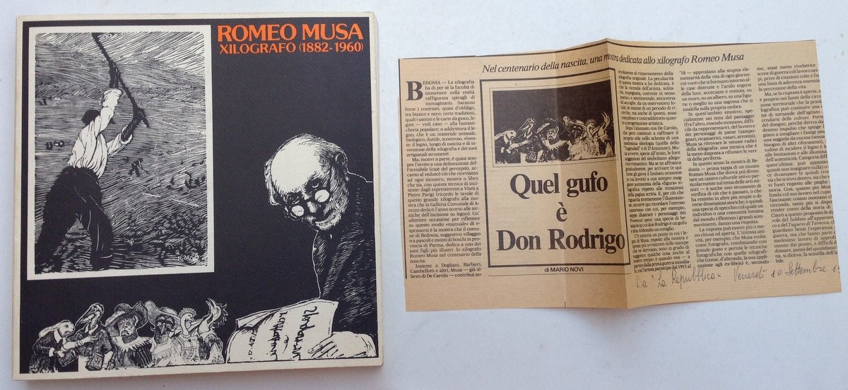 Romeo Musa Xilografo 1882 1960 Catalogo Mostra Bedonia Parma Agosto …