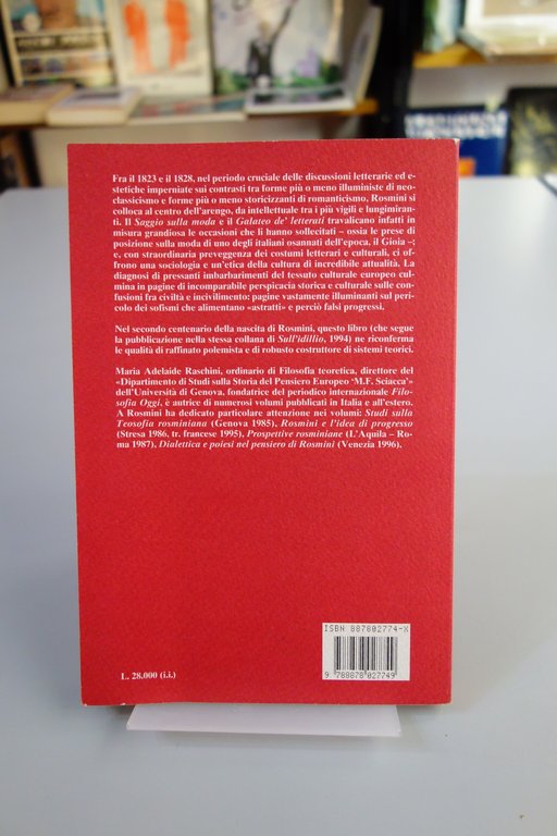 ROSMINI SAGGIO SULLA MODA E GALATEO DE' LETTERATI RASCHINI GUERINI …