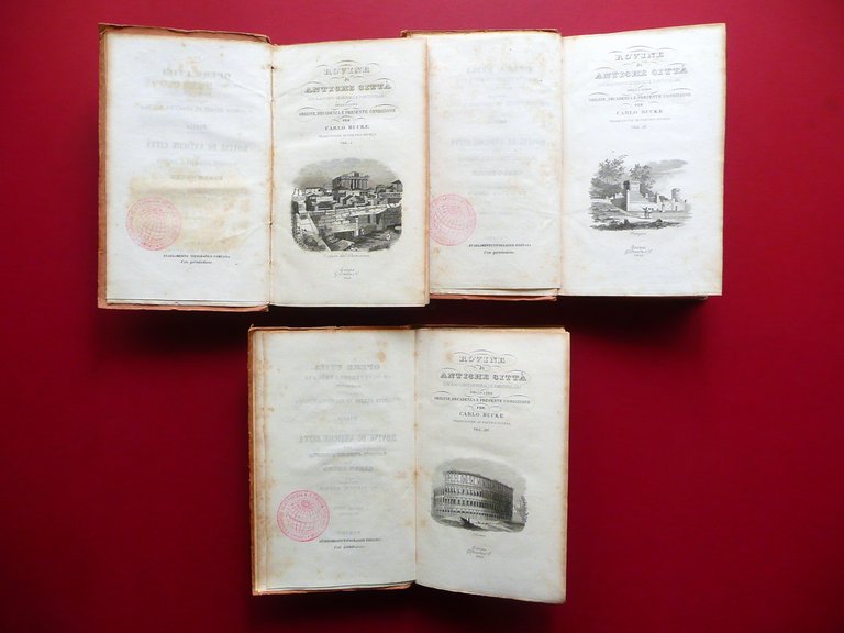 Rovine di Antiche Citt‡ Carlo Bucke Pomba Torino 1842-43 3 …