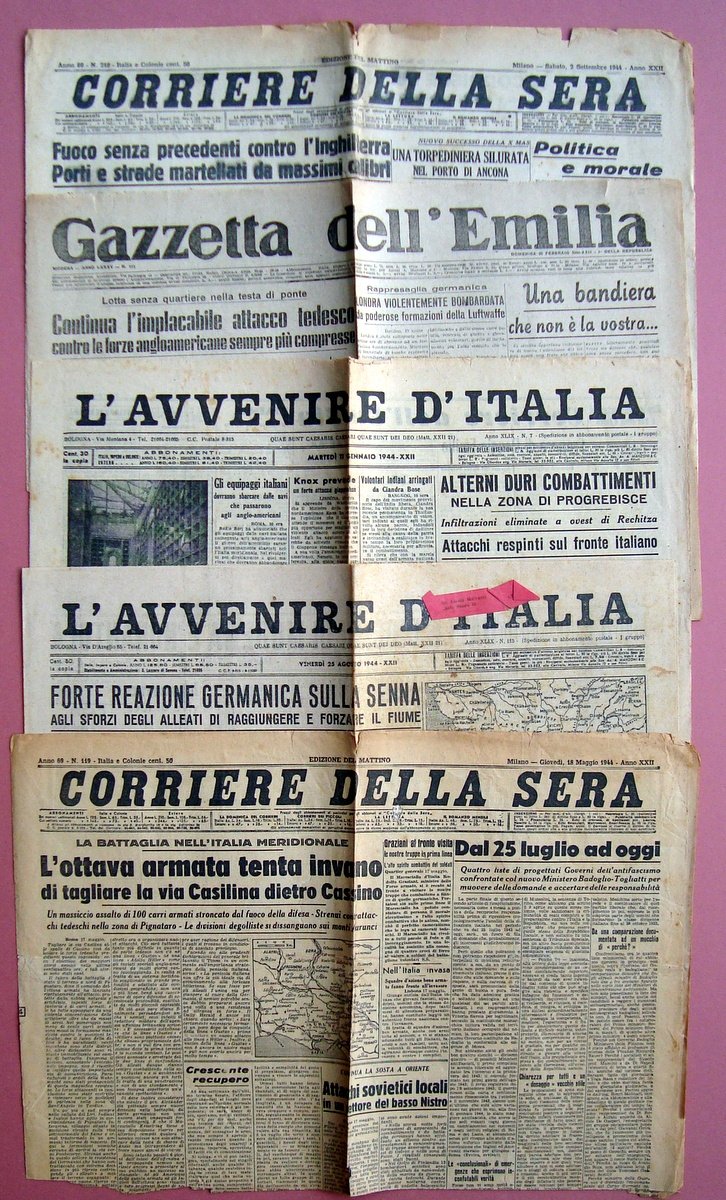 RSI 5 Giornali Corriere della Sera Avvenire d'Italia Gazzetta dell'Emila …