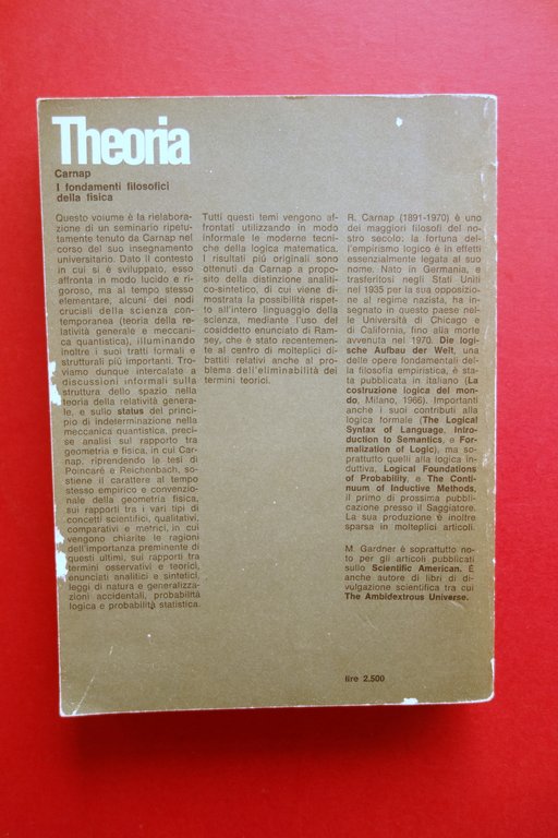 Rudolf Carnap i Fondamenti Filosofici della Fisica il Saggiatore 1971 …