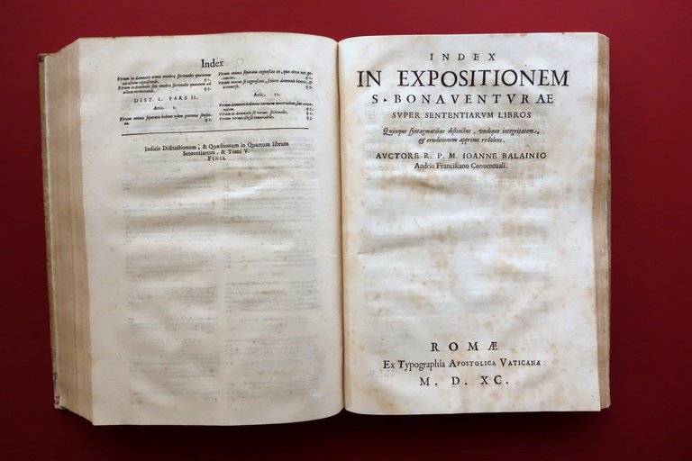 S. Bonaventurae In Librum Quartum Sententiarum Tip. Vaticana Romae 1590(?) | Immagine Gallery 10