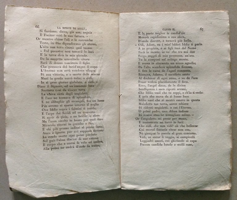 S. Gesner La Morte di Abele Canti Cinque Giovanni Silvestri …