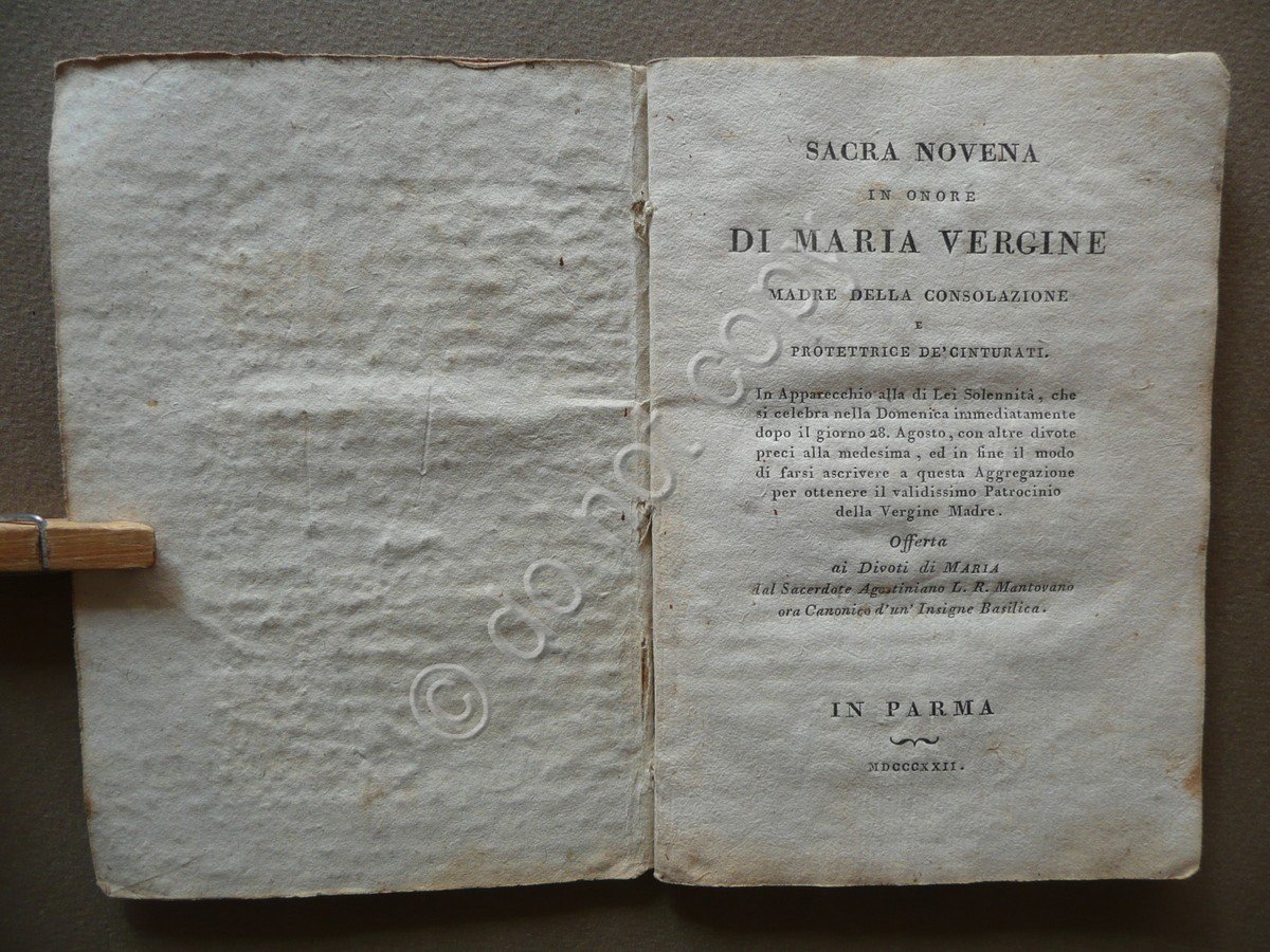 Sacra Novena in Onore di Maria Vergine Madre Protettrice Cinturati …