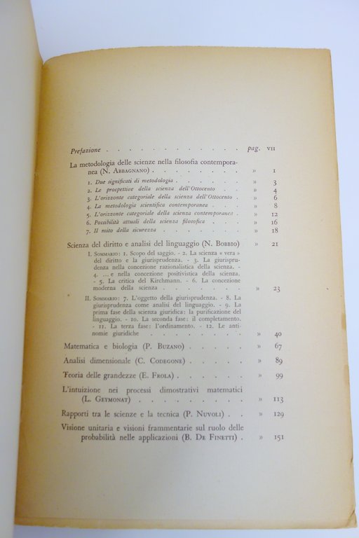 SAGGI DI CRITICA DELLE SCIENZE ABBAGNANO BOBBIO BUZANO FROLA ETC. …