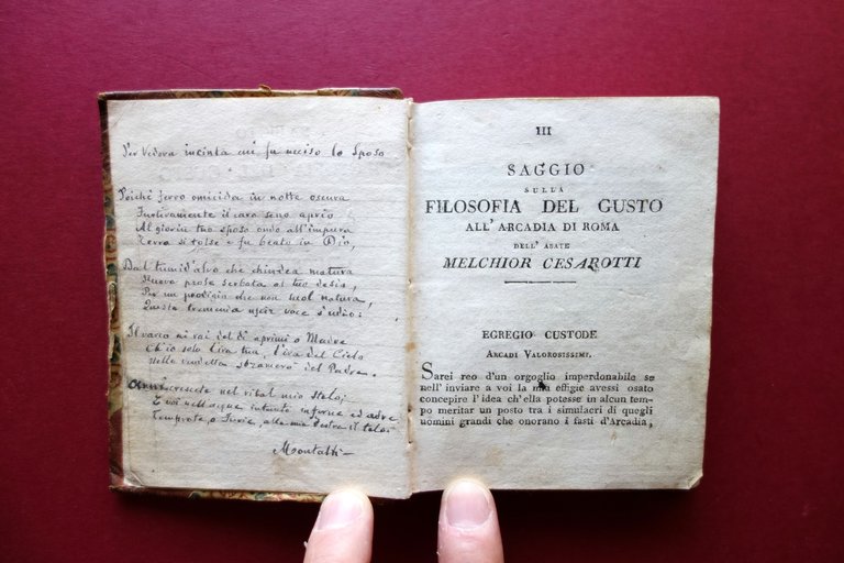 Saggio Filosofia del Gusto Sonetto a Napoleone 3 Canti Natale …
