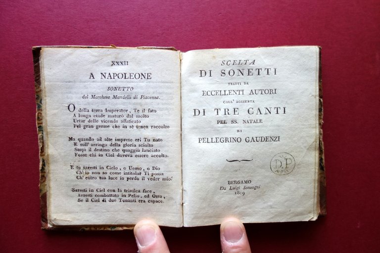 Saggio Filosofia del Gusto Sonetto a Napoleone 3 Canti Natale …