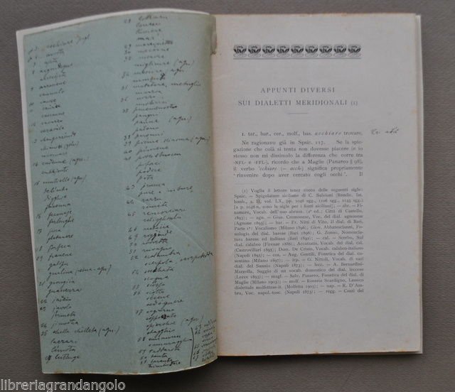 Salvioni Appunti Dialetti Meridionali Linguistica Filologia 1900