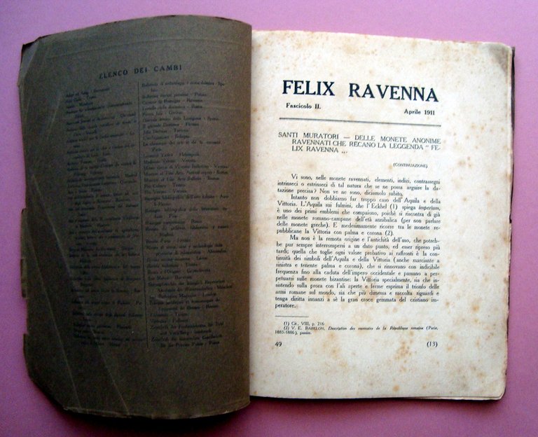 Santi Muratori delle Monete Anonime Ravennati Felix Ravenna N. 2 …