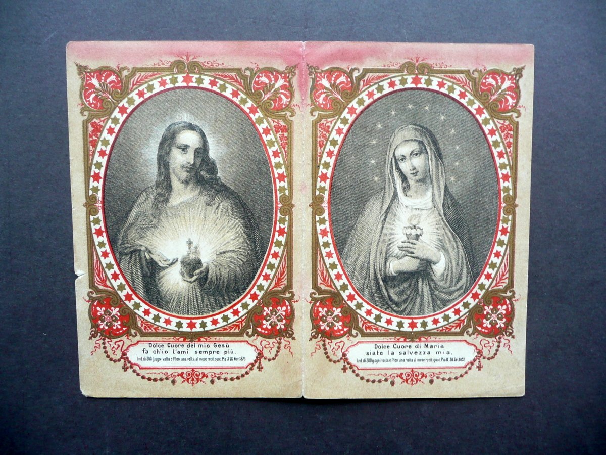 Santino Cromolitografia Cuore di Ges˘ Maria Libreria Cav. L. Romano … | Immagine principale