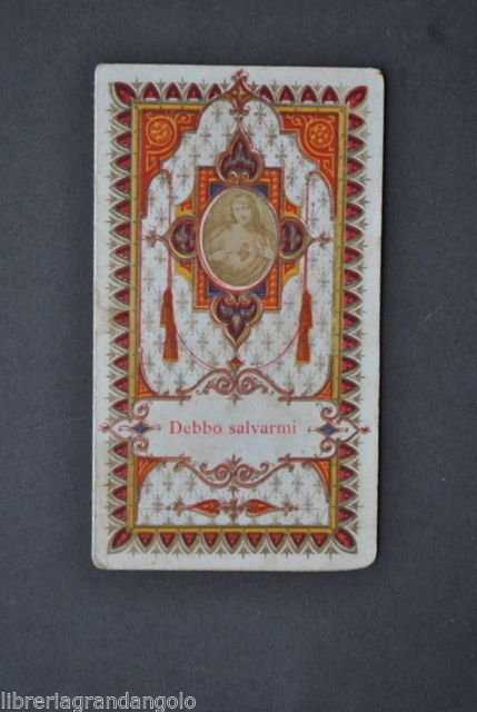 Santino Immagine Sacro Cuore Modena Litografia San Giuseppe Fine 1800