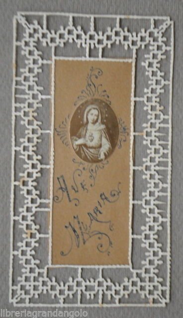 Santino Originale Traforato Suore Artigianale a Mano Cuore Maria primi …