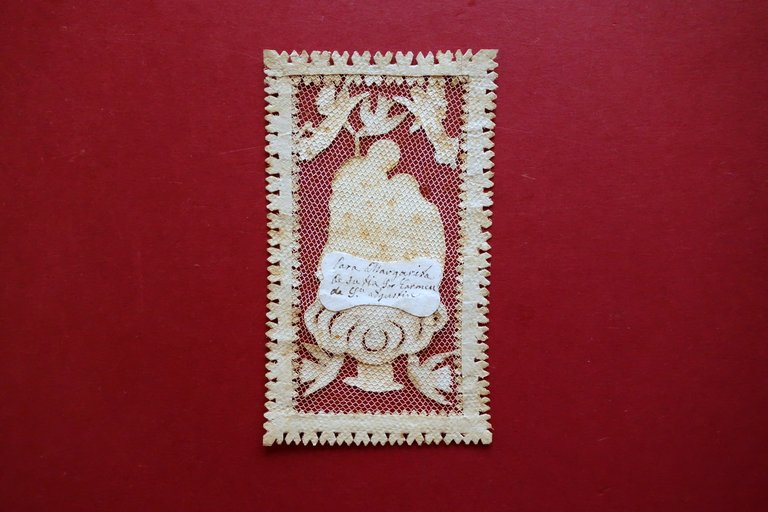 Santino Traforato Nativit‡ di Ges˘ Traforato Artigianale Primo '900