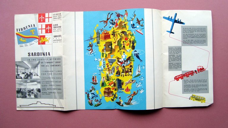 Sardegna Grande pieghevole Turistico Cagliari Nuoro Alghero Iglesias | Immagine Gallery 2