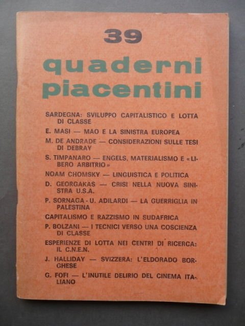Sardegna Lotte Popolari Orgosolo Cagliari Sassari Quaderni Piacentini 1969
