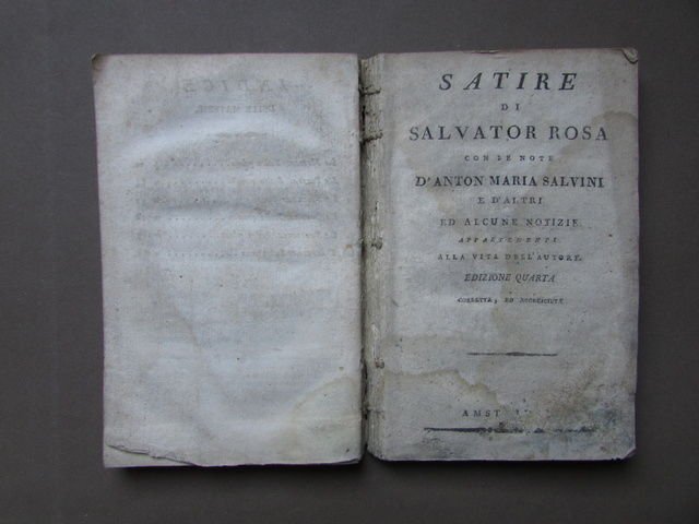 Satire Salvator Rosa Salvini Vita Politica Societ‡ Costume Letteratura | Immagine principale
