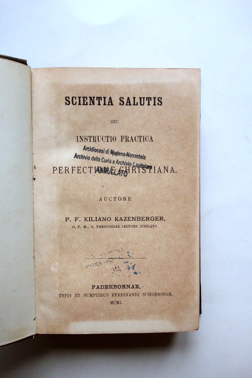 Scientia Salutis Instructio Practica de Perfectione Cristiana Schoeningh 1901 | Immagine principale