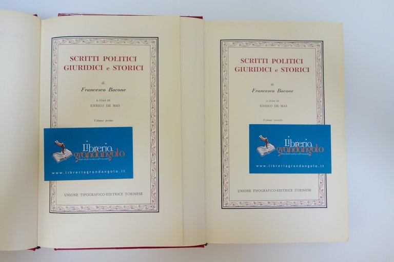 SCRITTI POLITICI BACONE DE MAS GIURIDICI CLASSICI DELLA POLITICA UTET … | Immagine Gallery 2