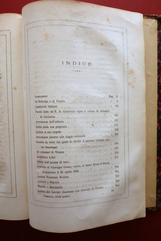 Scritti Politici di F. D. Guerrazzi Guigoni Torino Milano 1862