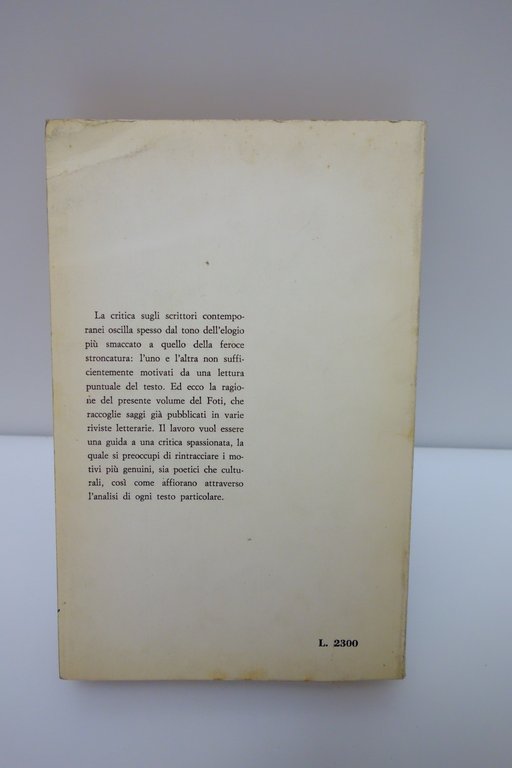 SCRITTORI CONTEMPORANEI FRANCESCO FOTI NOTE CRITICHE CARABBA ROMA 1968 | Immagine Gallery 2
