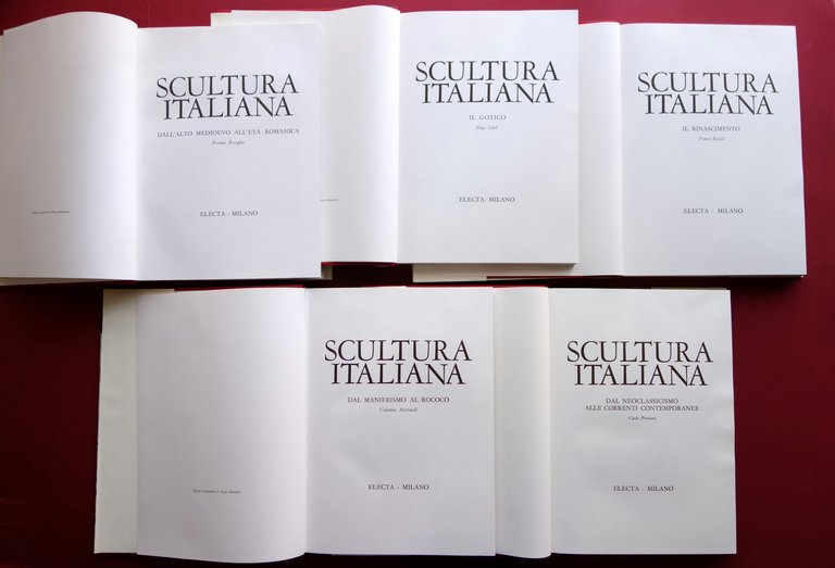 Scultura Italiana Electa Milano 1966-68 5 Volumi Completo Arte