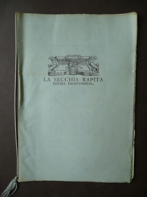 Secchia Rapita Tassoni riproduzione 1988 Xilografie Modena 1744 Mucchi Editore | Immagine principale