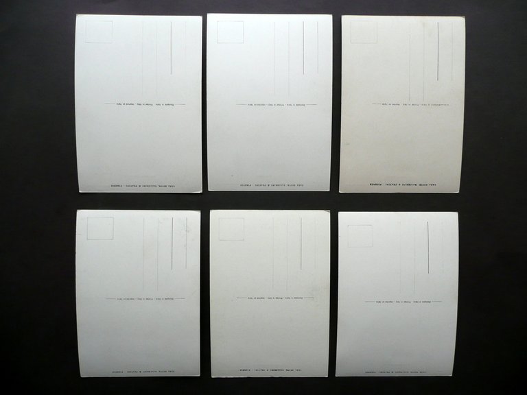 Sei Fotocartoline Mascagni Donizetti Verdi Bellini Puccini Giordano Musica Opera