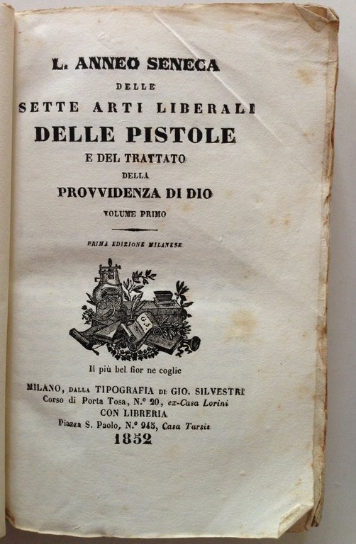 SENECA ANNEO DELLE SETTE ARTI LIBERALI DELLE PISTOLE 2 VOL …