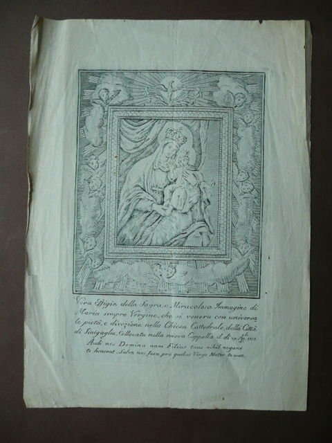 Senigallia Immagini Maria Sempre Vergine Incisioni'800 Stampe popolari religiose