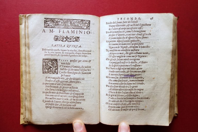 Sette Libri di Satire di Ariosto Bentivogli Alamanni Nelli Venezia …