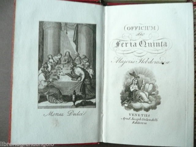 Settimana Santa Orlandelli Venezia 1800 Incisione Religione Pasqua Preghiere | Immagine principale