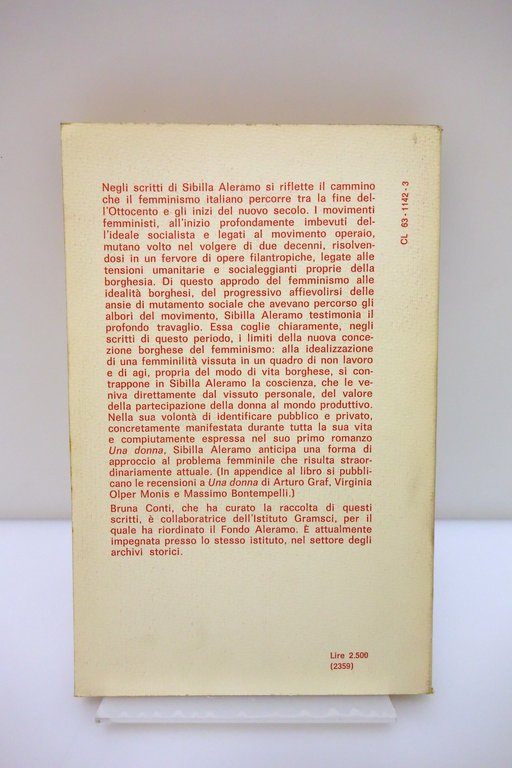 Sibilla Aleramo la Donna e il Femminismo Editori Riuniti 1978 …