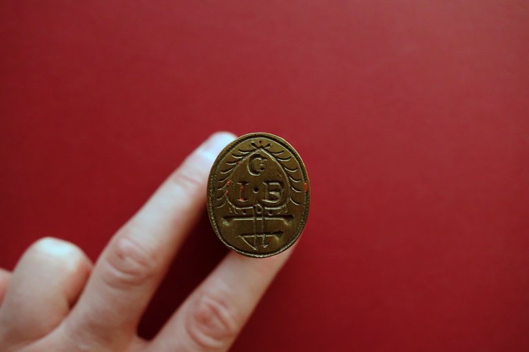 Sigillo per Ceralacca in Metallo Monogramma Manico in Legno '800 … | Immagine Gallery 2