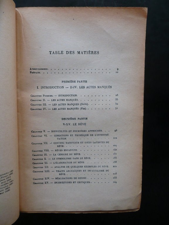 Sigmund Freud Introduction a la Psychanalyse Payot Parigi 1947 Psicoanalisi