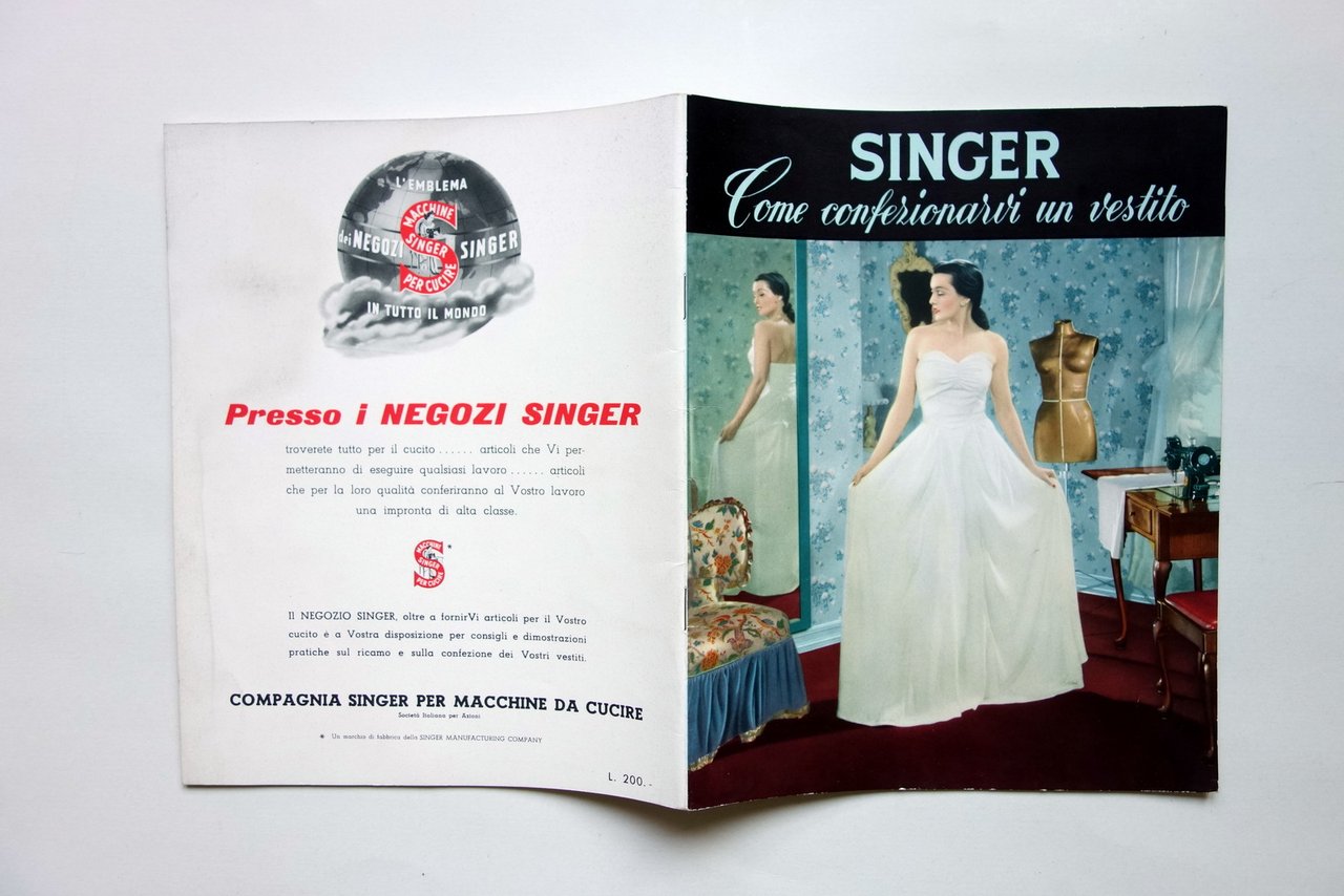 Singer Come Confezionarsi Un Vestito Sartoria Opuscolo Tecnico Illustrato