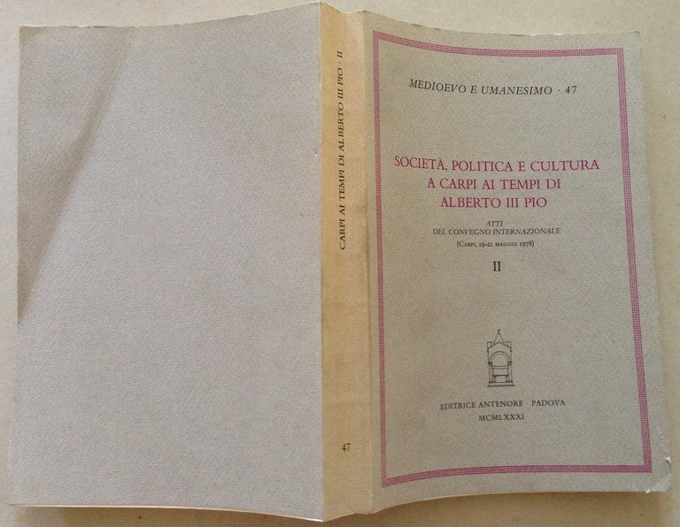 Societ‡ Carpi Alberto 3 Pio Atti Del Convegno internazionale Carpi …