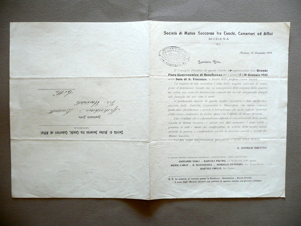 Societ‡ di Mutuo Soccorso Cuochi Camerieri Affini Modena Fiera Gastronomica …