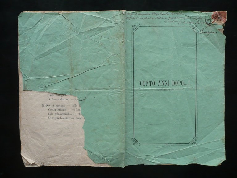 Sonetto Abbati Marescotti Soc. Operaia Sassuolo 8∞ Anniversario Fondazione 1874