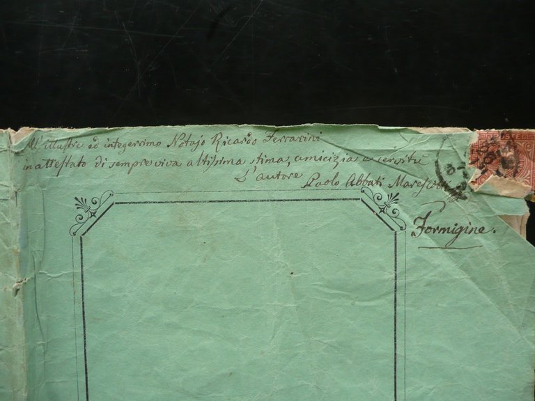 Sonetto Abbati Marescotti Soc. Operaia Sassuolo 8∞ Anniversario Fondazione 1874