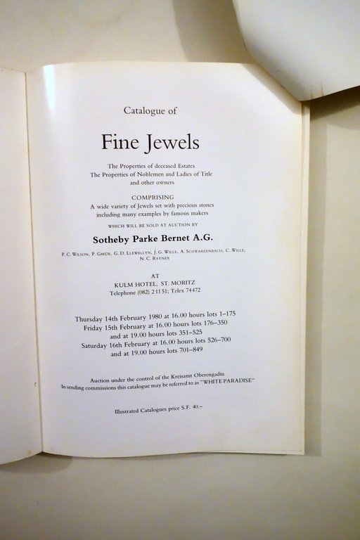 Sotheby Catalogo Asta Fine Jewels Kulm Hotel St. Moritz Svizzera … | Immagine Gallery 3