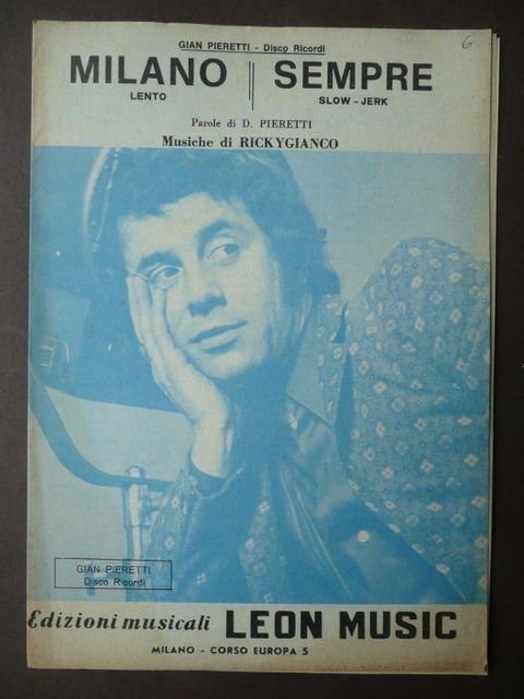 Spartiti 1971 Gian Pieretti Musica Sempre Milano Ricky Gianco Ricordi …