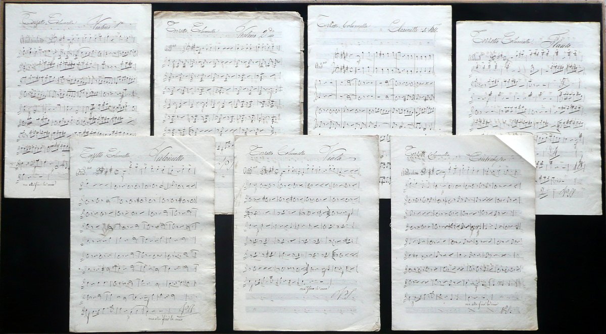 Spartiti Terzetto Columella Violini Viola Contrabbasso Clarinetti Flauto Musica | Immagine principale