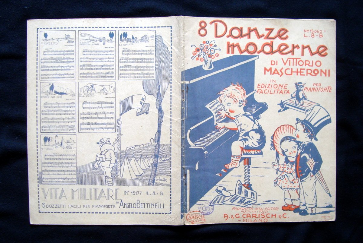 Spartito 8 Danze Moderne 1936 Vittorio Mascheroni Carisch Milano