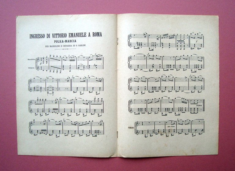 Spartito Carlini Ingresso Vittorio Emanuele Roma 1896 Ed Salani Firenze … | Immagine Gallery 2