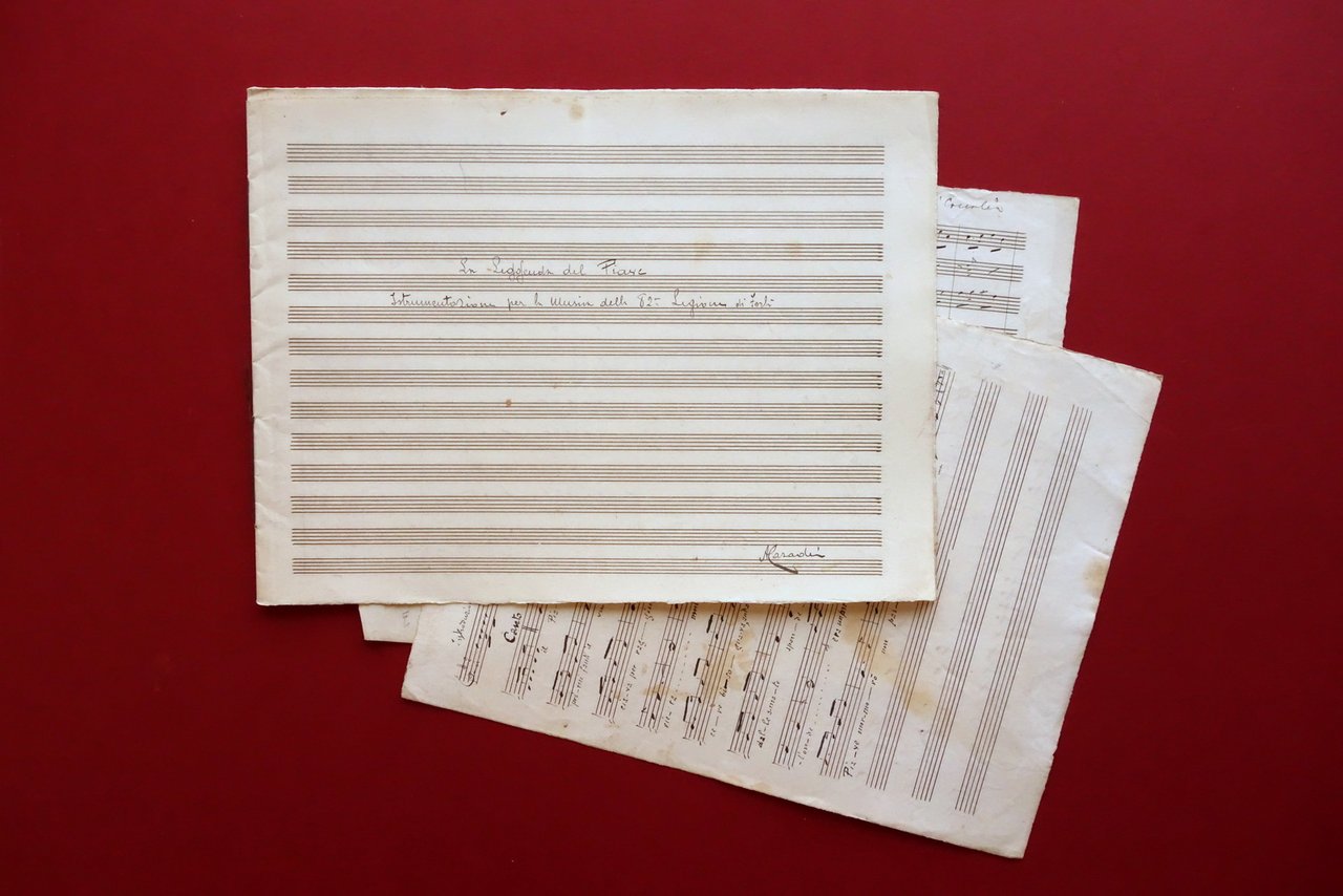 Spartito Manoscritto La Leggenda del Piave Casadei Musica 82∞ Legione …