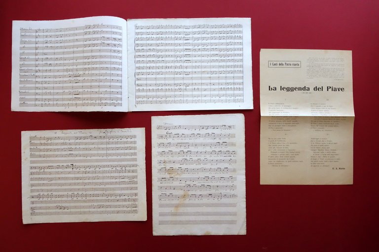Spartito Manoscritto La Leggenda del Piave Casadei Musica 82∞ Legione …