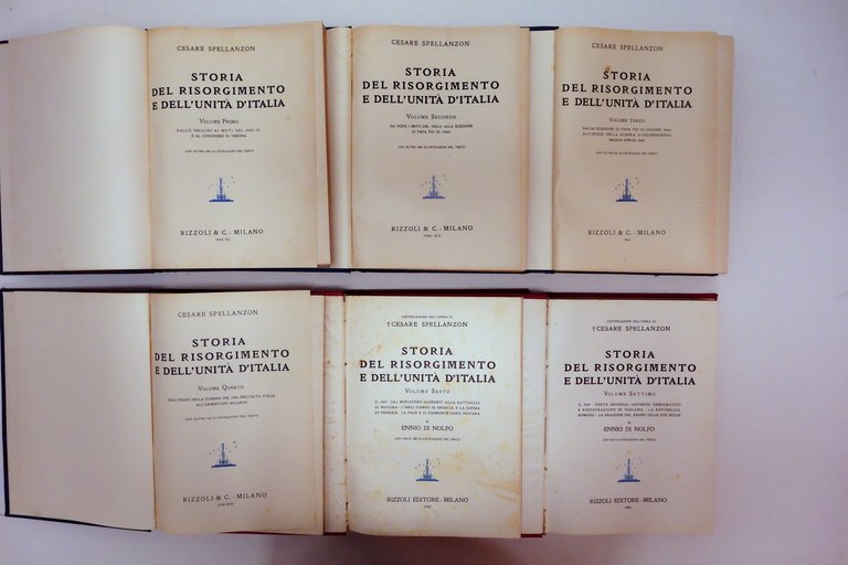 Spellanzon Storia del Risorgimento e dell'Unità d'Italia 6 Volumi