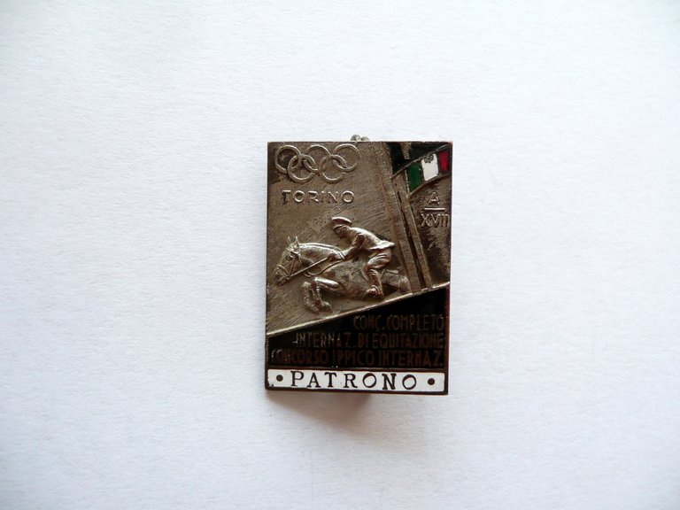 Spilla Distintivo Concorso Internazionale di Equitazione Patrono Torino 1939 | Immagine Gallery 1
